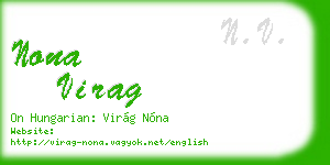 nona virag business card
